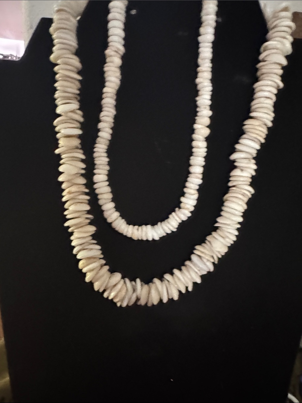 Vintage Puka Shell Bead Necklace - Women Jewelry
